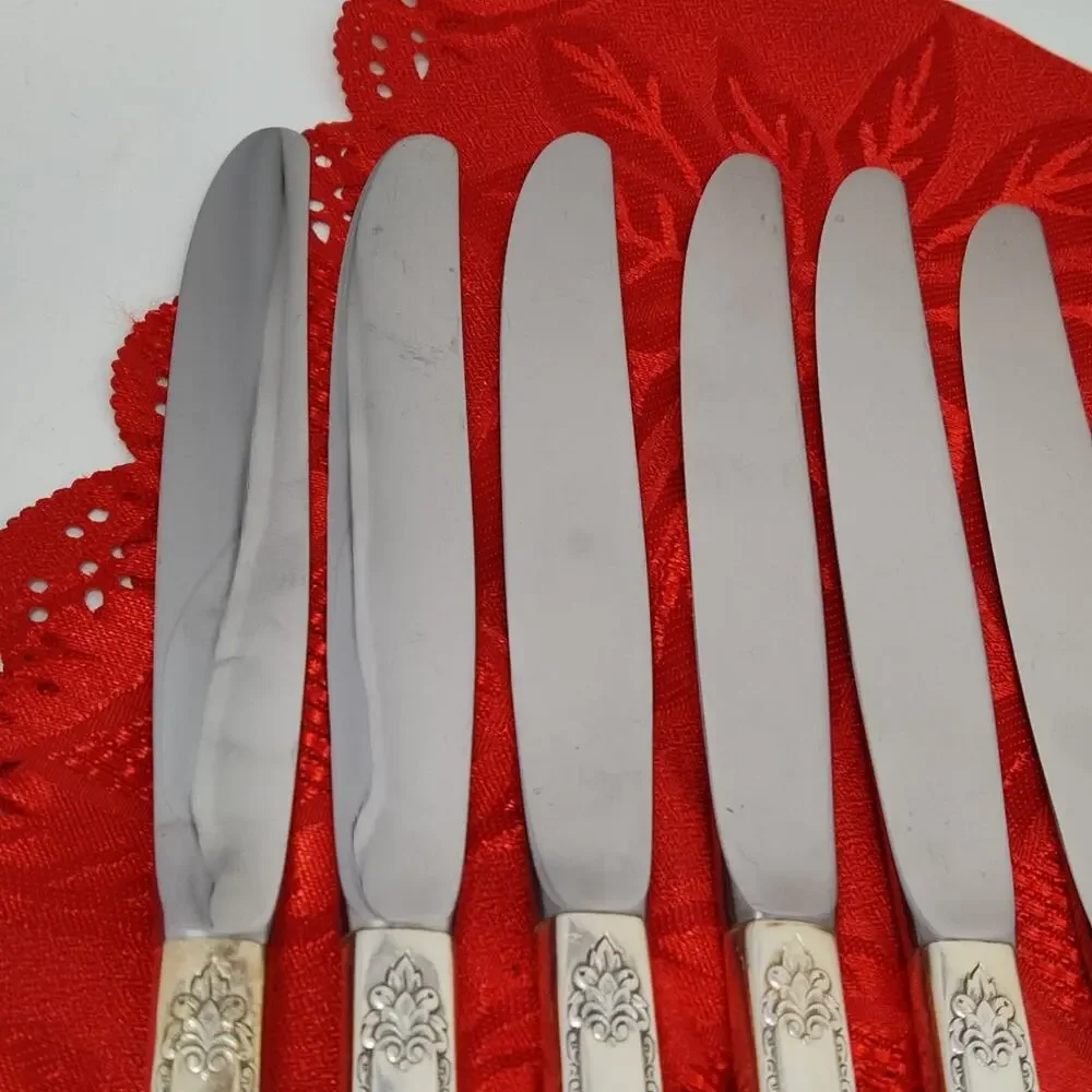 8X BK Rogers Bros ADORATION International SilverPlate Butter Knives